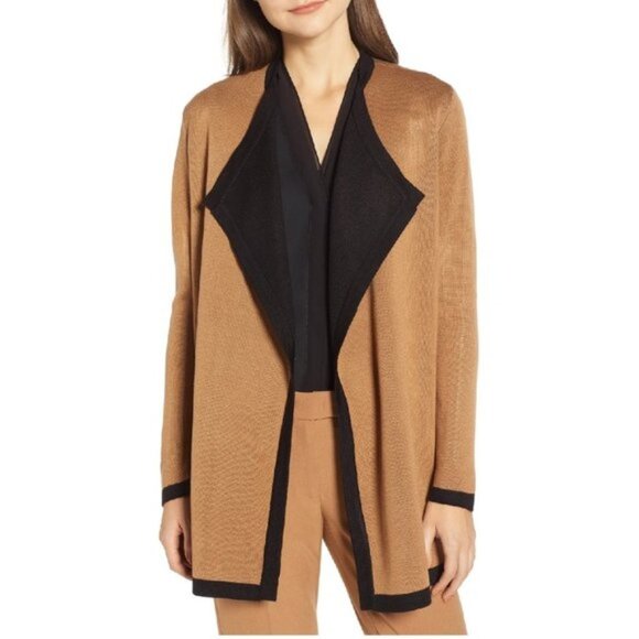 Anne Klein Plus Size Collared Cardigan - Picture 3 of 7